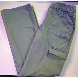 Lucky You Women's Olive Green Cargo Pants Straight Leg Size L 14/16 Stretch.